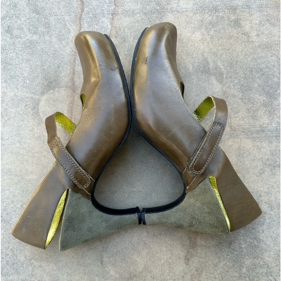 Tsubo Women's Acrea Mary Jane Slingback Pumps Olive Green Leather 9.5 READ - Picture 6 of 13